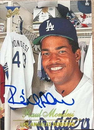 Raul Mondesi Signed 1994 Studio Baseball Card - Los Angeles Dodgers
