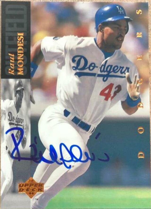 Raul Mondesi Signed 1994 Upper Deck Baseball Card - Los Angeles Dodgers - PastPros