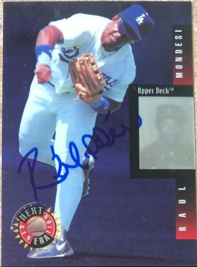 Raul Mondesi Signed 1994 Upper Deck Next Generation Baseball Card - Los Angeles Dodgers - PastPros