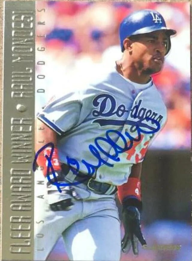 Raul Mondesi Signed 1995 Fleer Award Winners Baseball Card - Los Angeles Dodgers