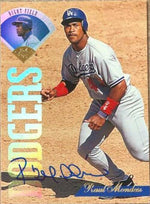 Raul Mondesi Signed 1995 Leaf Baseball Card - Los Angeles Dodgers - PastPros