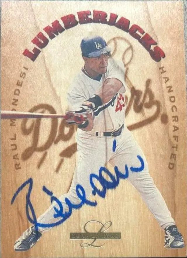 Raul Mondesi Signed 1995 Leaf Limited Lumberjacks Baseball Card - Los Angeles Dodgers