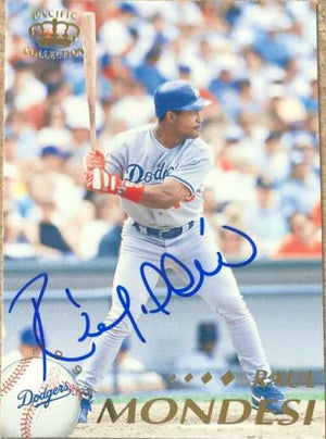 Raul Mondesi Signed 1995 Pacific Baseball Card - Los Angeles Dodgers - PastPros