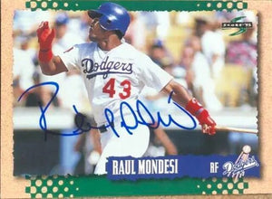 Raul Mondesi Signed 1995 Score Baseball Card - Los Angeles Dodgers