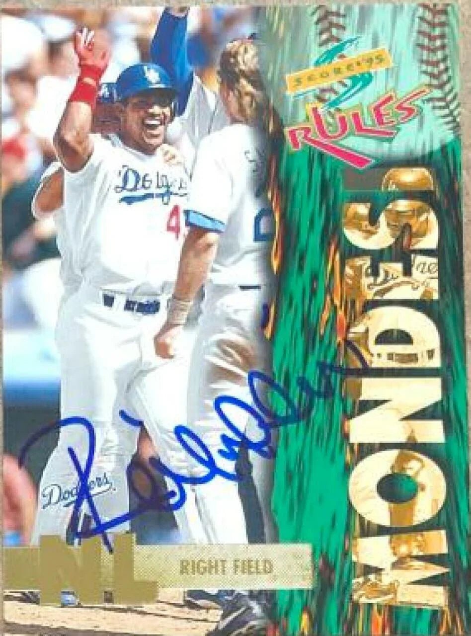 Raul Mondesi Signed 1995 Score Rules Baseball Card - Los Angeles Dodgers