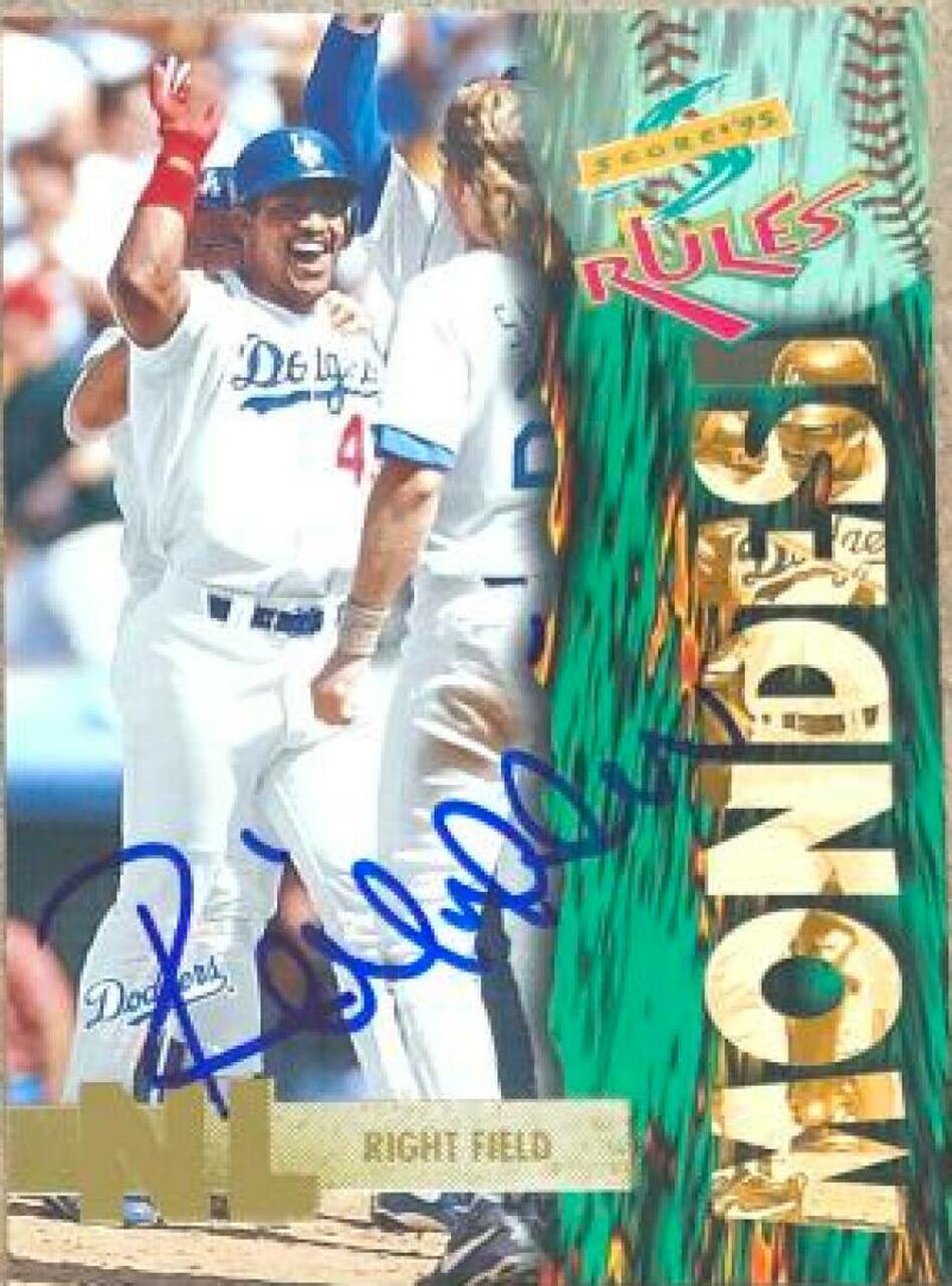 Raul Mondesi Signed 1995 Score Rules Baseball Card - Los Angeles Dodgers - PastPros