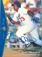Raul Mondesi Signed 1995 SP Baseball Card - Los Angeles Dodgers