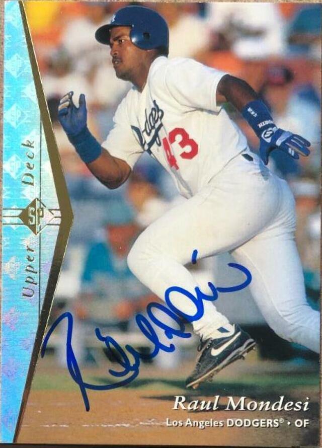 Raul Mondesi Signed 1995 SP Superbafoil Baseball Card - Los Angeles Dodgers - PastPros