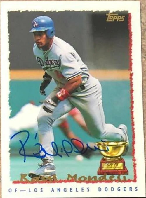 Raul Mondesi Signed 1995 Topps Baseball Card - Los Angeles Dodgers