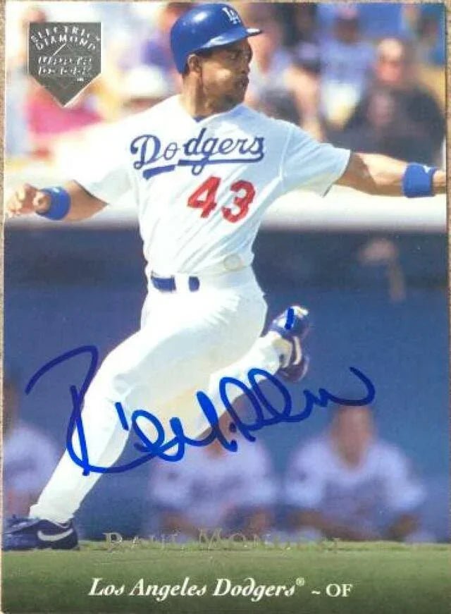 Raul Mondesi Signed 1995 Upper Deck Electric Diamond Baseball Card - Los Angeles Dodgers