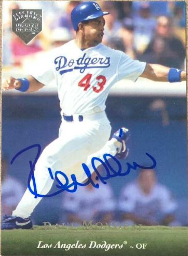 Raul Mondesi Signed 1995 Upper Deck Electric Diamond Baseball Card - Los Angeles Dodgers - PastPros