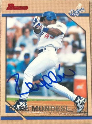 Raul Mondesi Signed 1996 Bowman Baseball Card - Los Angeles Dodgers
