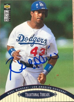 Raul Mondesi Signed 1996 Collector's Choice Baseball Card - Los Angeles Dodgers