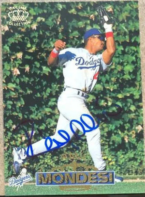Raul Mondesi Signed 1996 Pacific Baseball Card - Los Angeles Dodgers