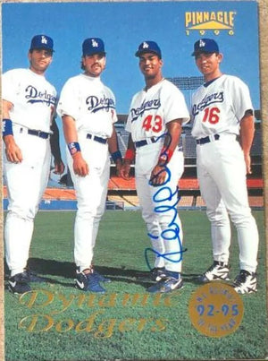 Raul Mondesi Signed 1996 Pinnacle Baseball Card - Los Angeles Dodgers