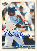Raul Mondesi Signed 1996 Score Baseball Card - Los Angeles Dodgers - PastPros