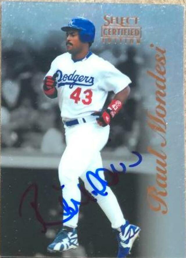 Raul Mondesi Signed 1996 Score Select Certified Baseball Card - Los Angeles Dodgers - PastPros