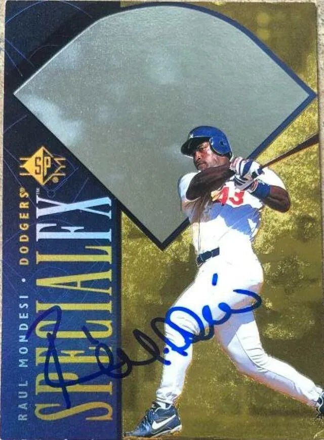 Raul Mondesi Signed 1996 SP Special FX Baseball Card - Los Angeles Dodgers