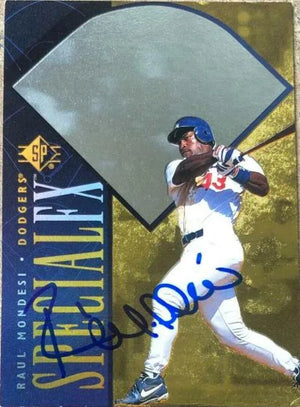 Raul Mondesi Signed 1996 SP Special FX Baseball Card - Los Angeles Dodgers - PastPros