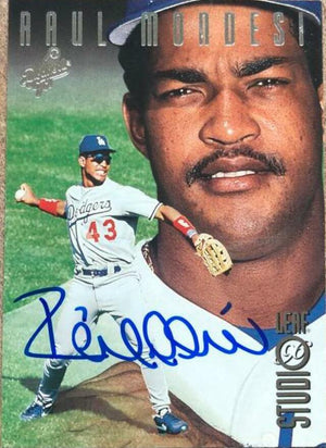 Raul Mondesi Signed 1996 Studio Baseball Card - Los Angeles Dodgers - PastPros