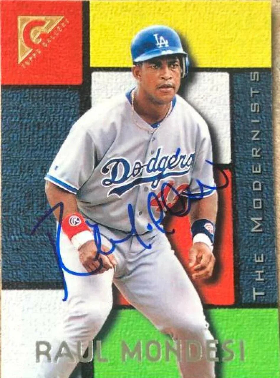 Raul Mondesi Signed 1996 Topps Gallery Baseball Card - Los Angeles Dodgers