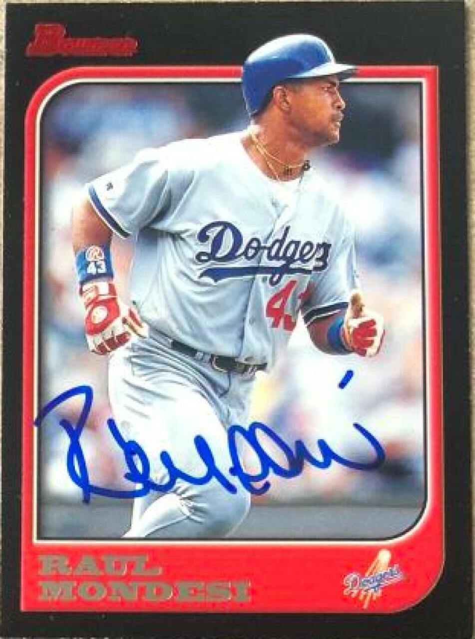 Raul Mondesi Signed 1997 Bowman Baseball Card - Los Angeles Dodgers - PastPros