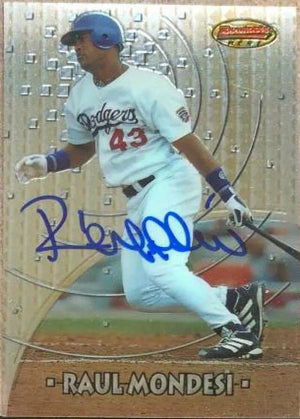 Raul Mondesi Signed 1997 Bowman's Best Baseball Card - Los Angeles Dodgers