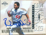 Raul Mondesi Signed 1997 Donruss Limited Fabric of the Game Baseball Card - Los Angeles Dodgers