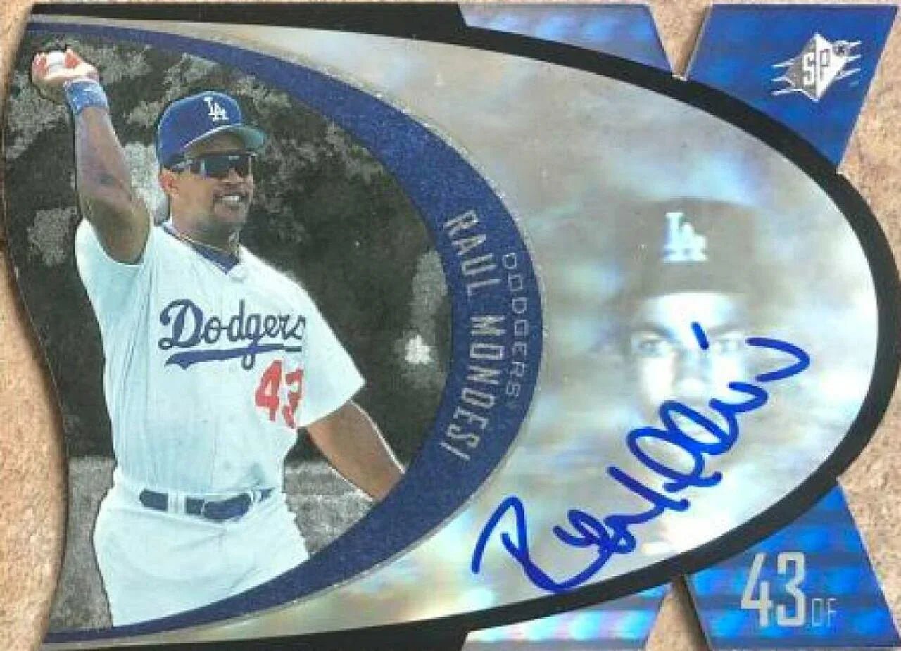 Raul Mondesi Signed 1997 SPx Baseball Card - Los Angeles Dodgers