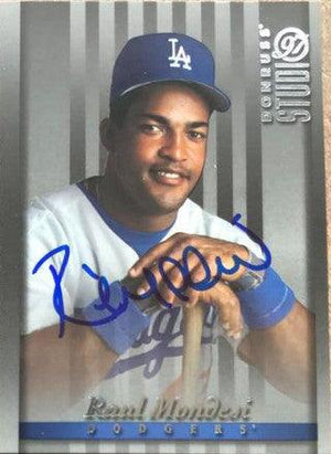 Raul Mondesi Signed 1997 Studio Baseball Card - Los Angeles Dodgers - PastPros
