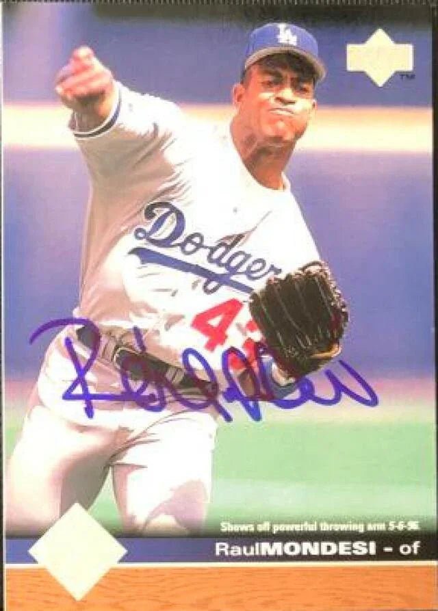 Raul Mondesi Signed 1997 Upper Deck Baseball Card - Los Angeles Dodgers