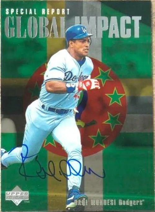 Raul Mondesi Signed 1997 Upper Deck Baseball Card - Los Angeles Dodgers