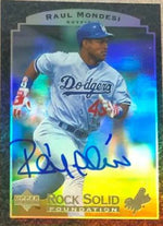 Raul Mondesi Signed 1997 Upper Deck Rock Solid Foundation Baseball Card - Los Angeles Dodgers