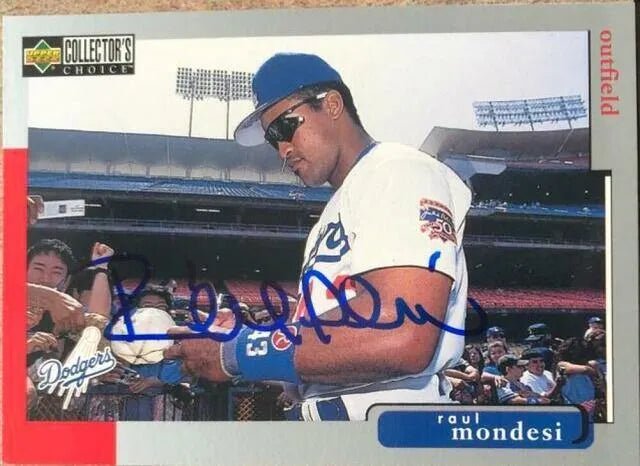 Raul Mondesi Signed 1998 Collector's Choice Baseball Card - Los Angeles Dodgers