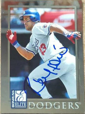 Raul Mondesi Signed 1998 Donruss Elite Baseball Card - Los Angeles Dodgers