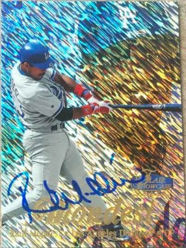 Raul Mondesi Signed 1998 Flair Showcase Row 1 Baseball Card - Los Angeles Dodgers