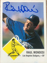 Raul Mondesi Signed 1998 Fleer Tradition Vintage Baseball Card - Los Angeles Dodgers