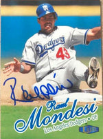 Raul Mondesi Signed 1998 Fleer Ultra Baseball Card - Los Angeles Dodgers - PastPros
