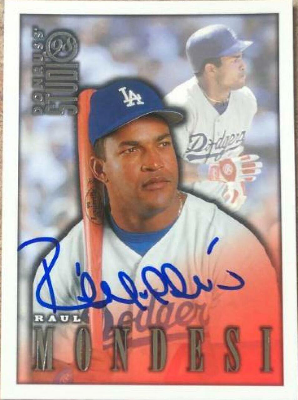 Raul Mondesi Signed 1998 Studio Baseball Card - Los Angeles Dodgers - PastPros