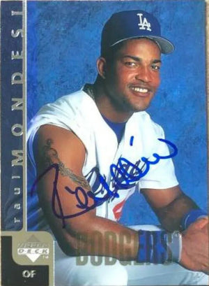 Raul Mondesi Signed 1998 Upper Deck Baseball Card - Los Angeles Dodgers