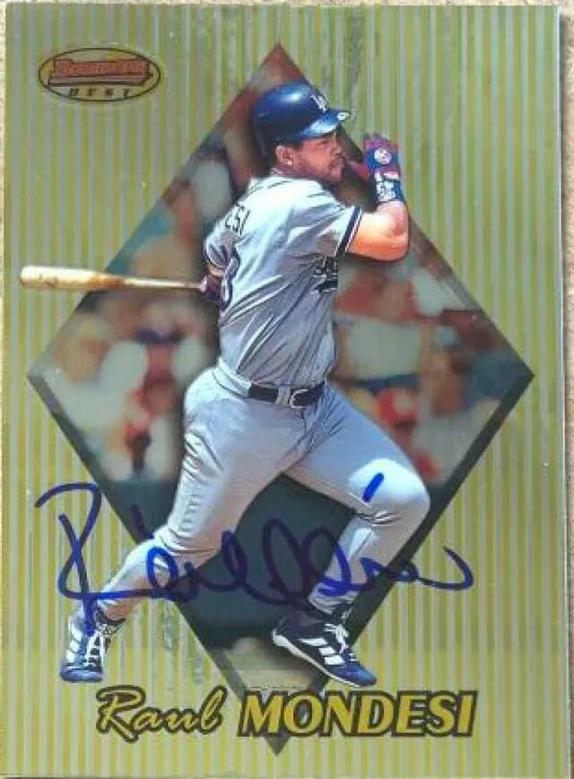 Raul Mondesi Signed 1999 Bowman's Best Baseball Card - Los Angeles Dodgers