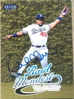 Raul Mondesi Signed 1999 Fleer Ultra Gold Medallion Baseball Card - Los Angeles Dodgers