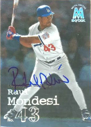 Raul Mondesi Signed 1999 Skybox Molten Metal Baseball Card - Los Angeles Dodgers