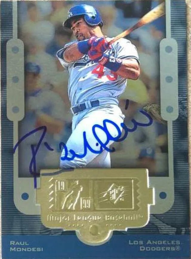 Raul Mondesi Signed 1999 SPx Baseball Card - Los Angeles Dodgers