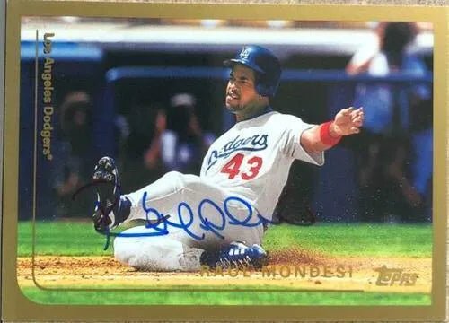 Raul Mondesi Signed 1999 Topps Baseball Card - Los Angeles Dodgers