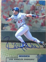 Raul Mondesi Signed 1999 Topps Finest Baseball Card - Los Angeles Dodgers - PastPros