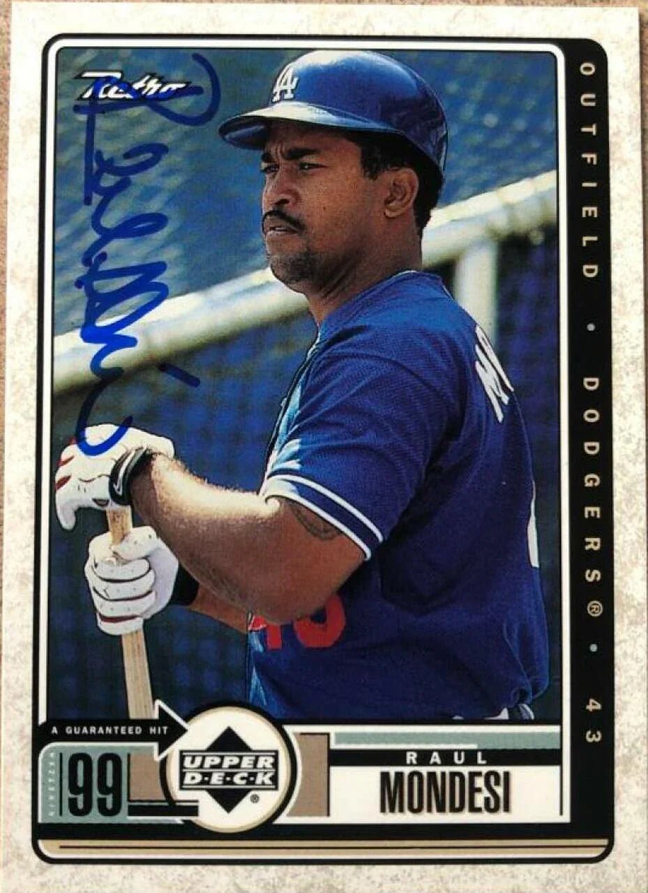 Raul Mondesi Signed 1999 Upper Deck Retro Baseball Card - Los Angeles Dodgers