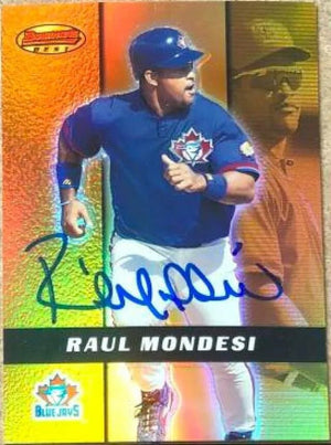 Raul Mondesi Signed 2000 Bowman's Best Baseball Card - Toronto Blue Jays