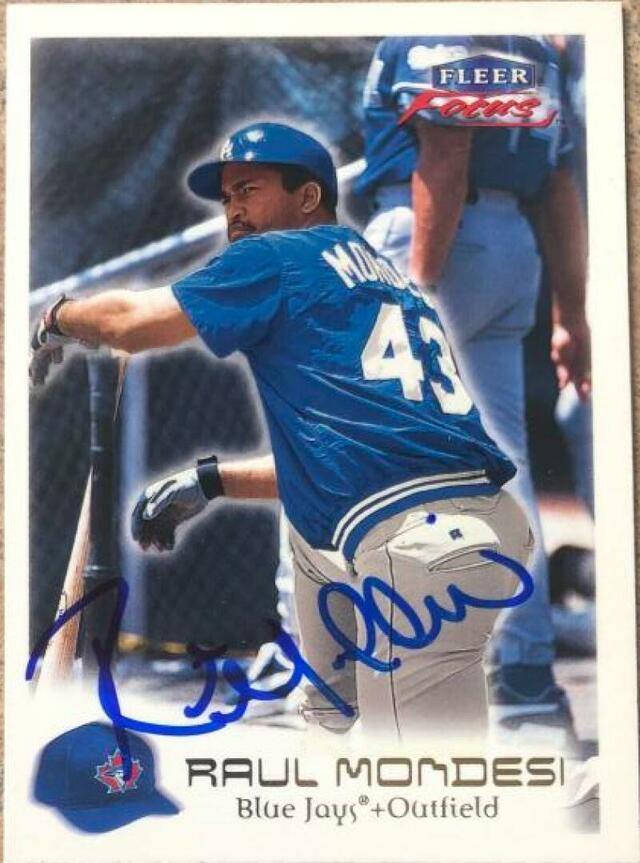 Raul Mondesi Signed 2000 Fleer Focus Baseball Card - Los Angeles Dodgers - PastPros