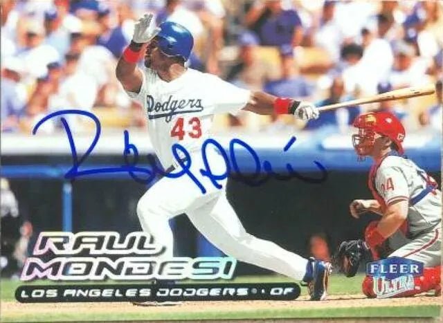 Raul Mondesi Signed 2000 Fleer Ultra Baseball Card - Los Angeles Dodgers